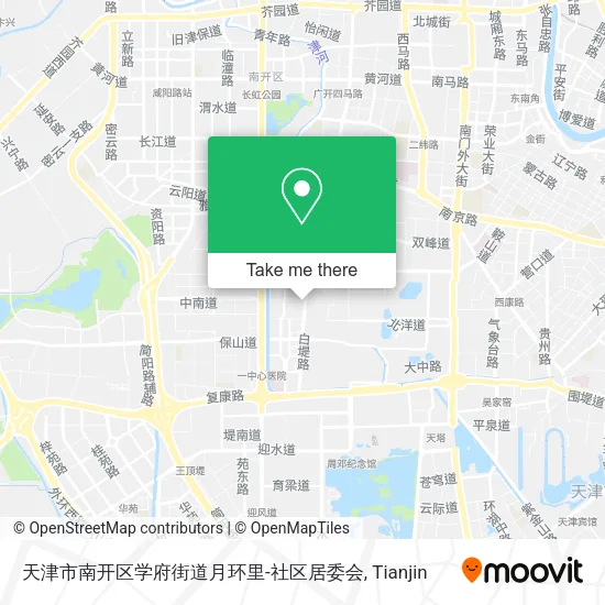 天津市南开区学府街道月环里-社区居委会 map
