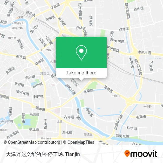 天津万达文华酒店-停车场 map