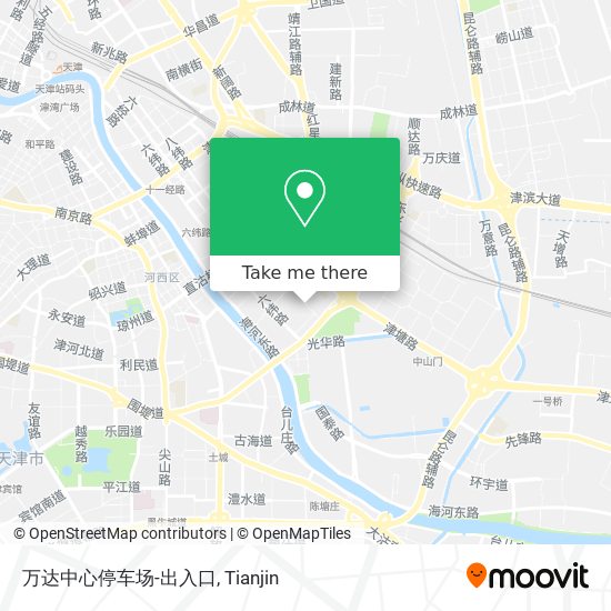 万达中心停车场-出入口 map
