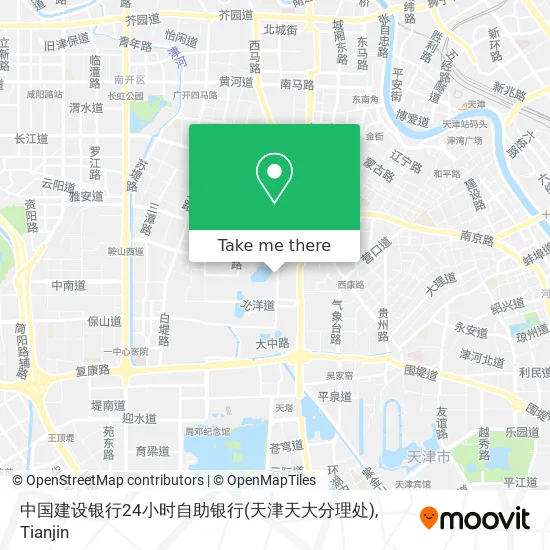 中国建设银行24小时自助银行(天津天大分理处) map