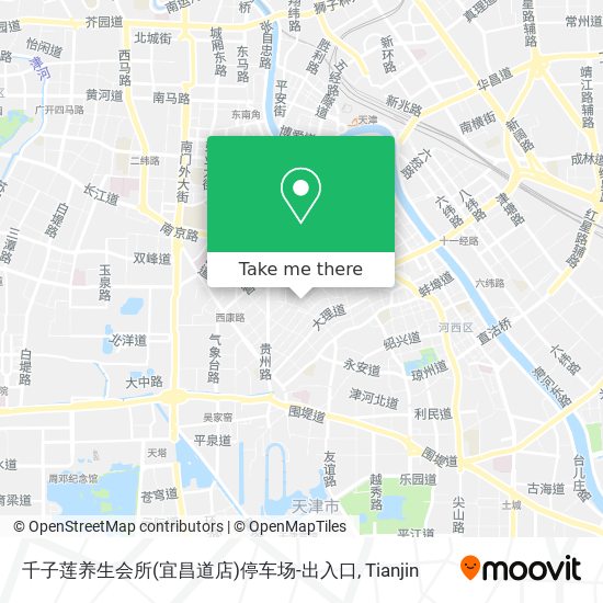 千子莲养生会所(宜昌道店)停车场-出入口 map