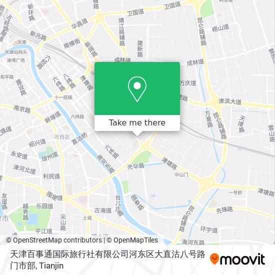 天津百事通国际旅行社有限公司河东区大直沽八号路门市部 map