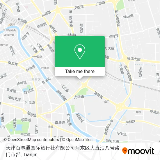 天津百事通国际旅行社有限公司河东区大直沽八号路门市部 map
