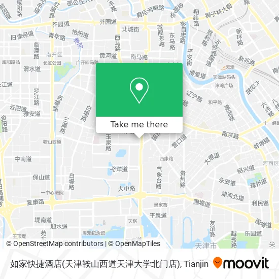 如家快捷酒店(天津鞍山西道天津大学北门店) map