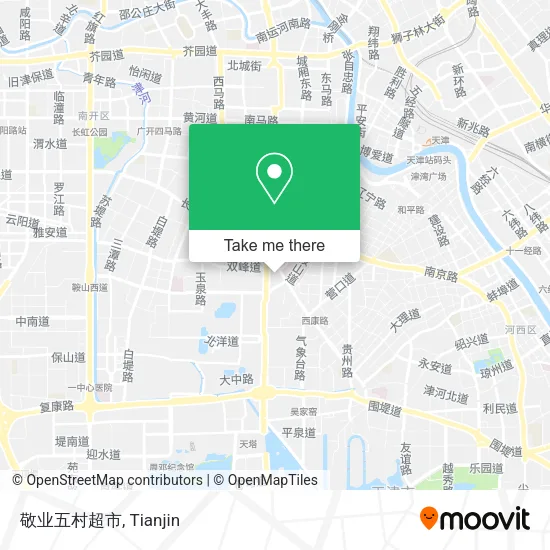 敬业五村超市 map