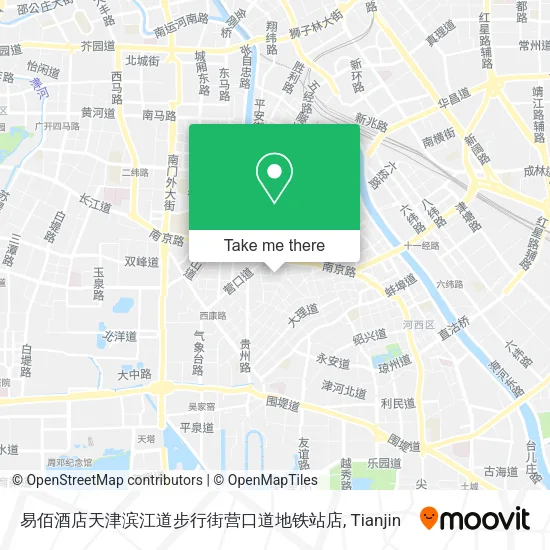 易佰酒店天津滨江道步行街营口道地铁站店 map