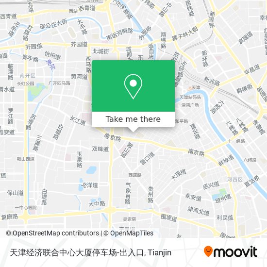 天津经济联合中心大厦停车场-出入口 map