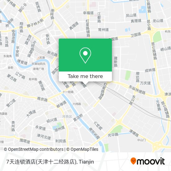 7天连锁酒店(天津十二经路店) map