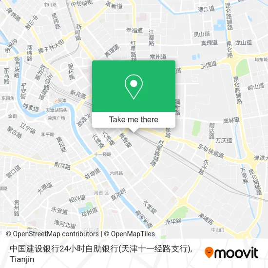 中国建设银行24小时自助银行(天津十一经路支行) map