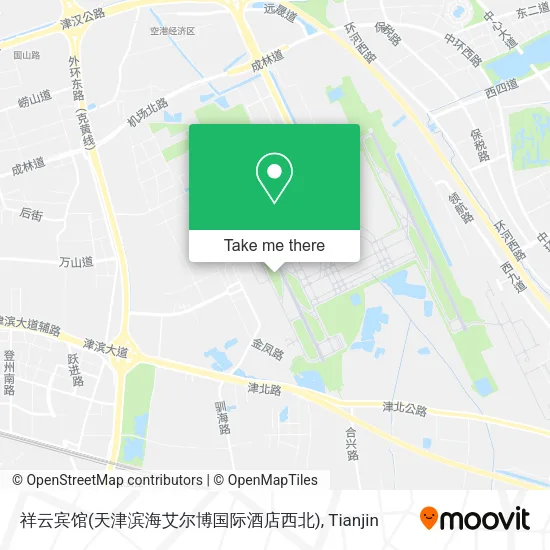 祥云宾馆(天津滨海艾尔博国际酒店西北) map