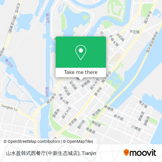 山水盈韩式西餐厅(中新生态城店) map