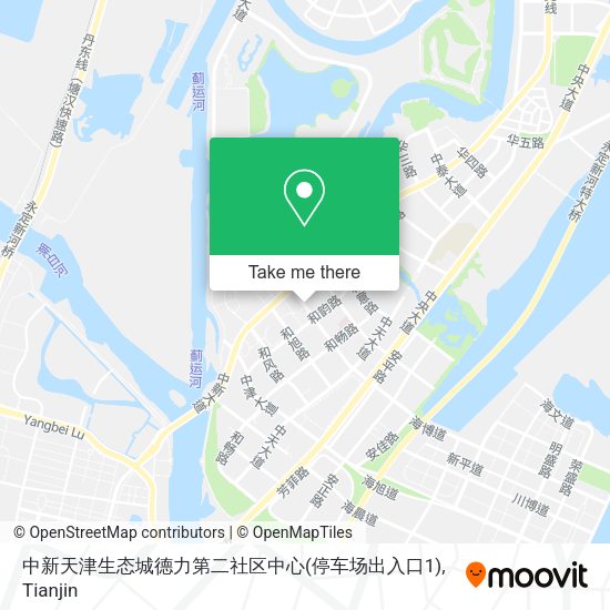 中新天津生态城德力第二社区中心(停车场出入口1) map