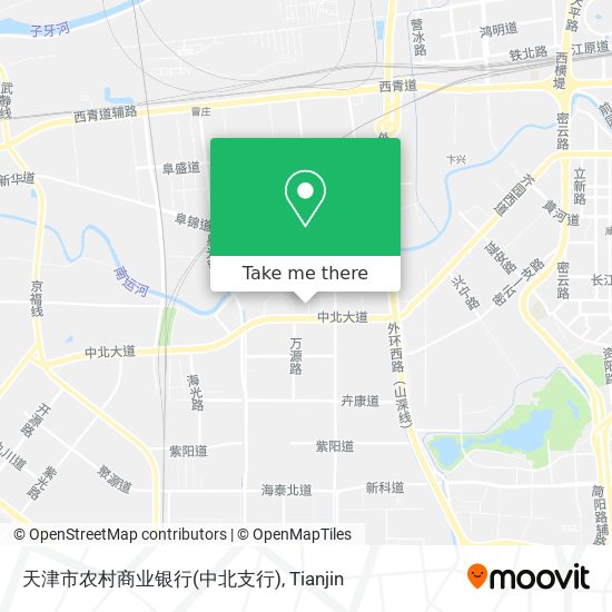 天津市农村商业银行(中北支行) map