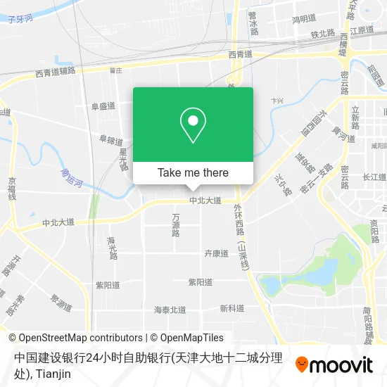 中国建设银行24小时自助银行(天津大地十二城分理处) map