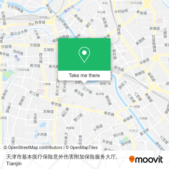 天津市基本医疗保险意外伤害附加保险服务大厅 map