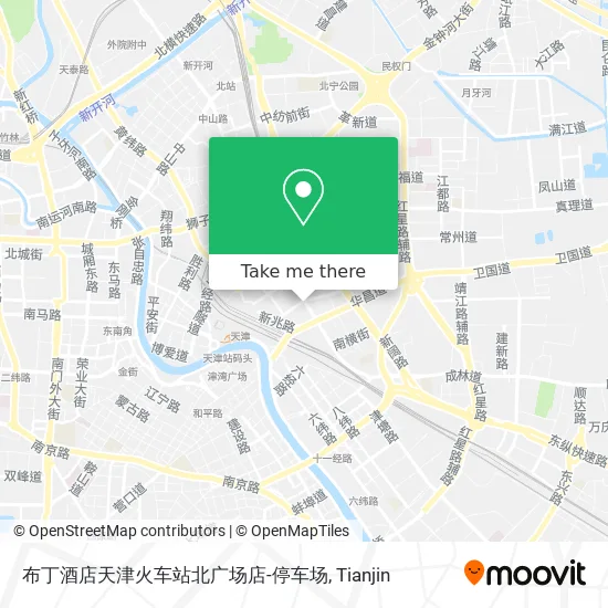 布丁酒店天津火车站北广场店-停车场 map