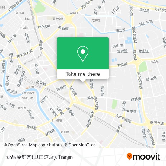 众品冷鲜肉(卫国道店) map