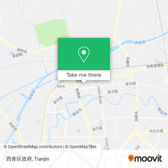 西青区政府 map