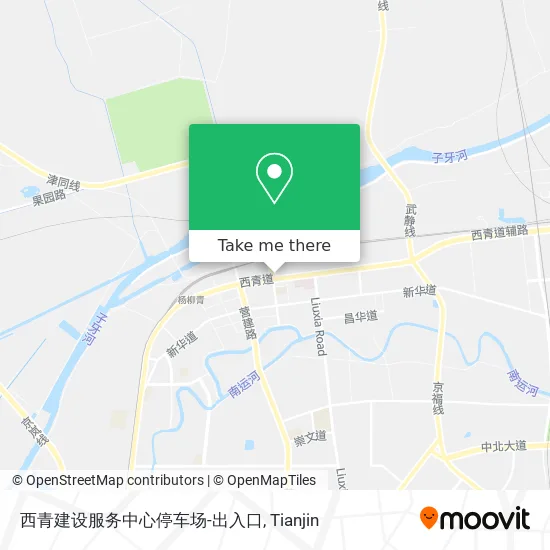西青建设服务中心停车场-出入口 map