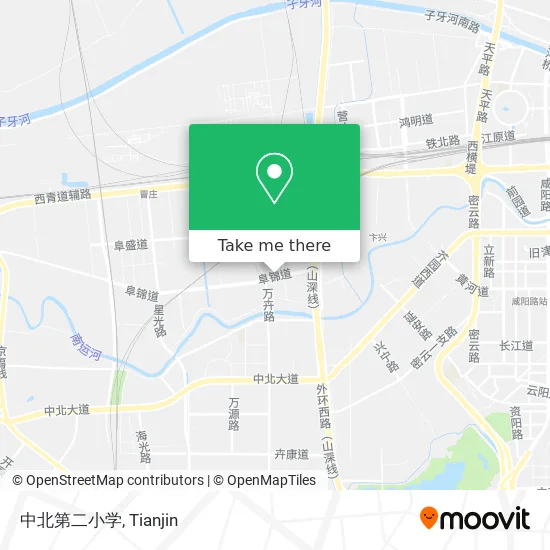 中北第二小学 map