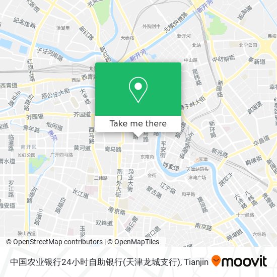 中国农业银行24小时自助银行(天津龙城支行) map