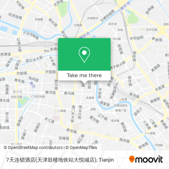 7天连锁酒店(天津鼓楼地铁站大悦城店) map