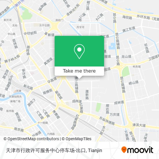天津市行政许可服务中心停车场-出口 map