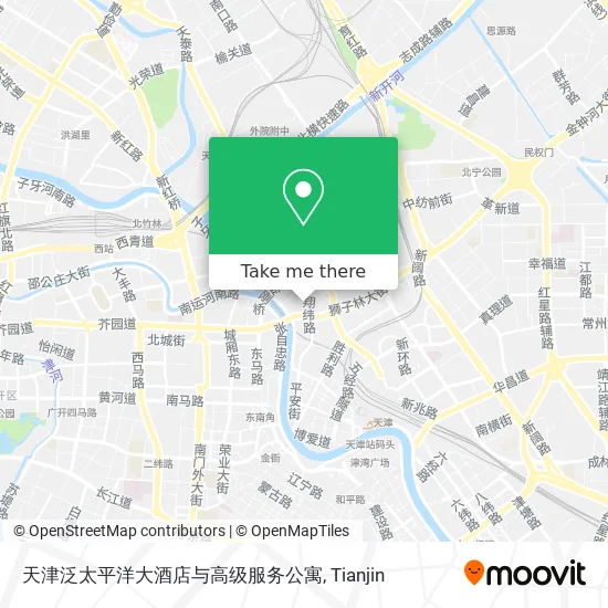 天津泛太平洋大酒店与高级服务公寓 map