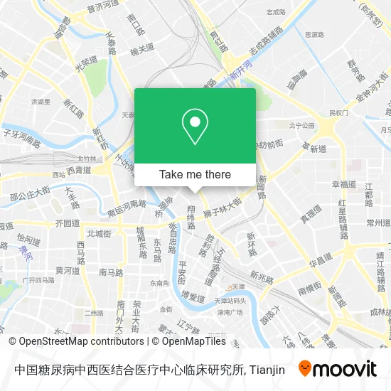中国糖尿病中西医结合医疗中心临床研究所 map