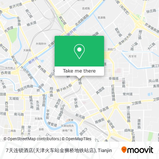 7天连锁酒店(天津火车站金狮桥地铁站店) map