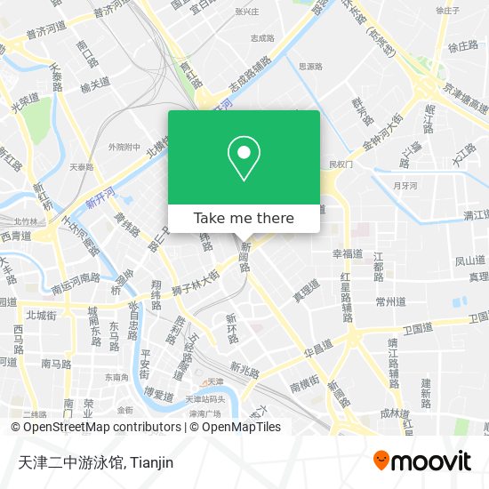 天津二中游泳馆 map