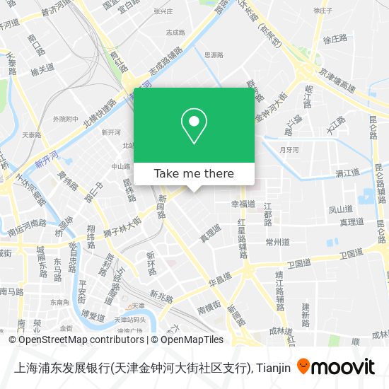 上海浦东发展银行(天津金钟河大街社区支行) map