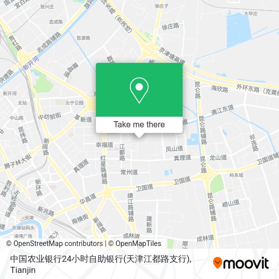 中国农业银行24小时自助银行(天津江都路支行) map