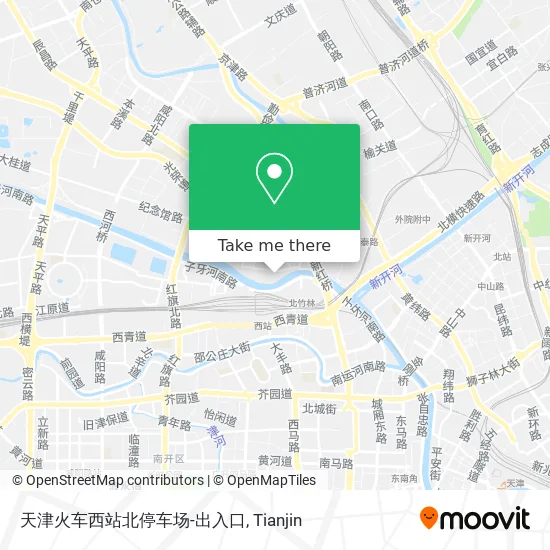 天津火车西站北停车场-出入口 map