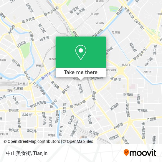 中山美食街 map