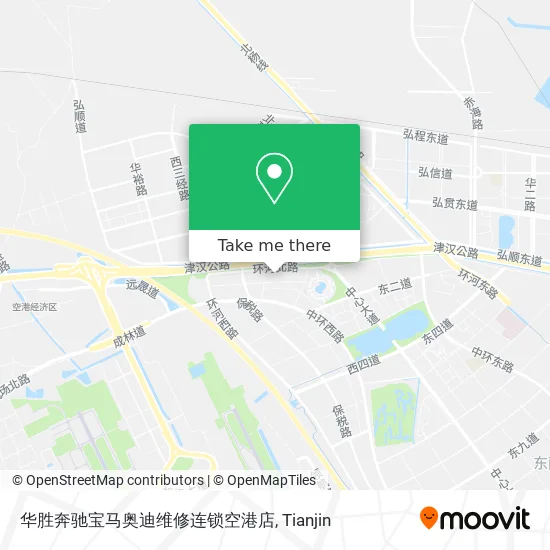 华胜奔驰宝马奥迪维修连锁空港店 map
