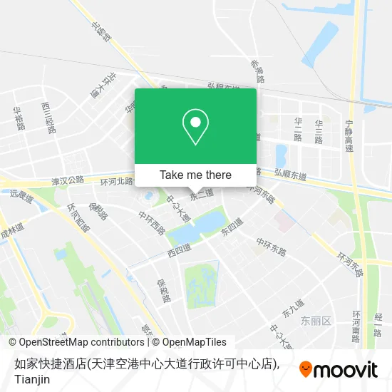 如家快捷酒店(天津空港中心大道行政许可中心店) map