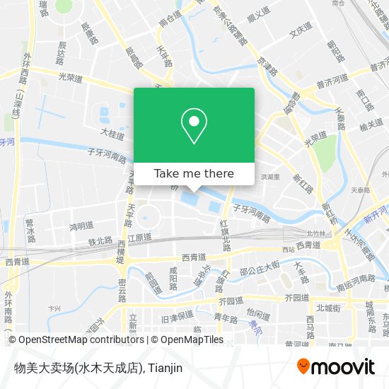 物美大卖场(水木天成店) map