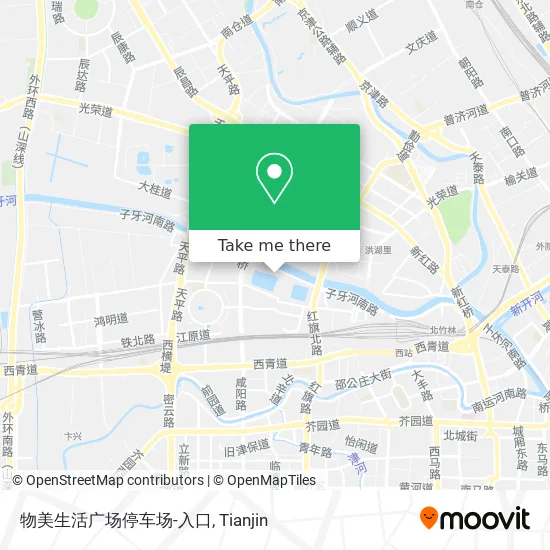 物美生活广场停车场-入口 map