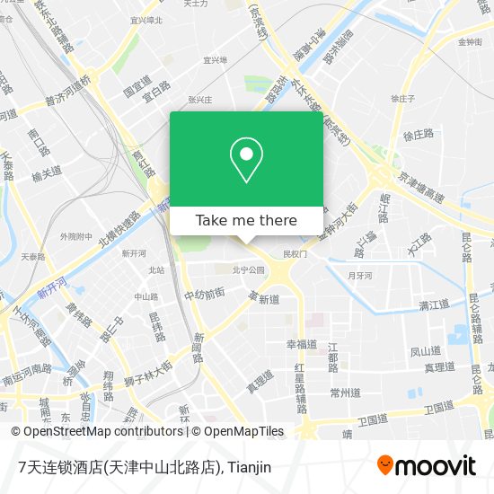 7天连锁酒店(天津中山北路店) map