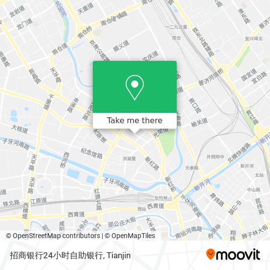 招商银行24小时自助银行 map