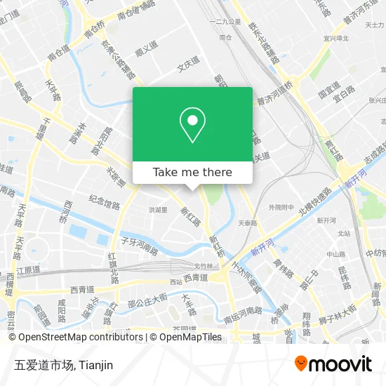 五爱道市场 map