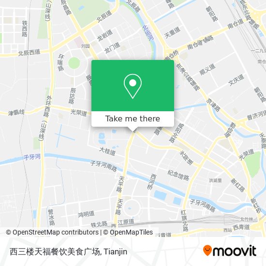 西三楼天福餐饮美食广场 map