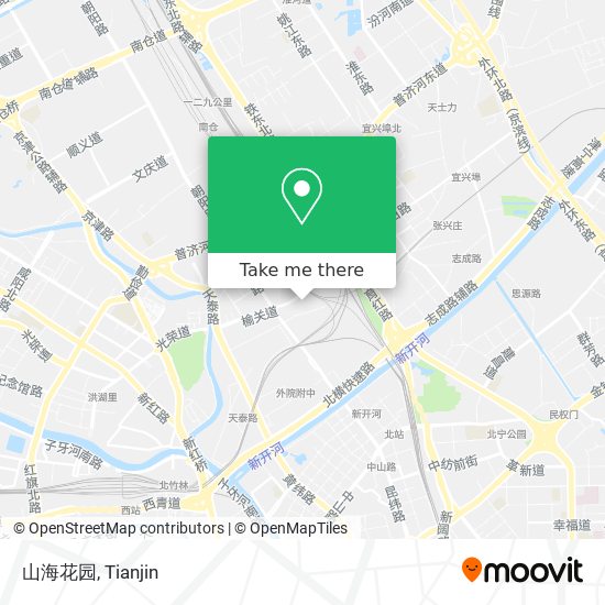 山海花园 map
