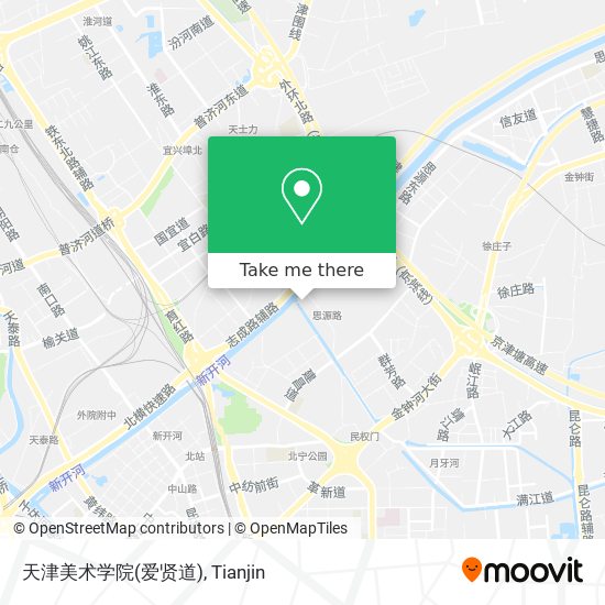 天津美术学院(爱贤道) map