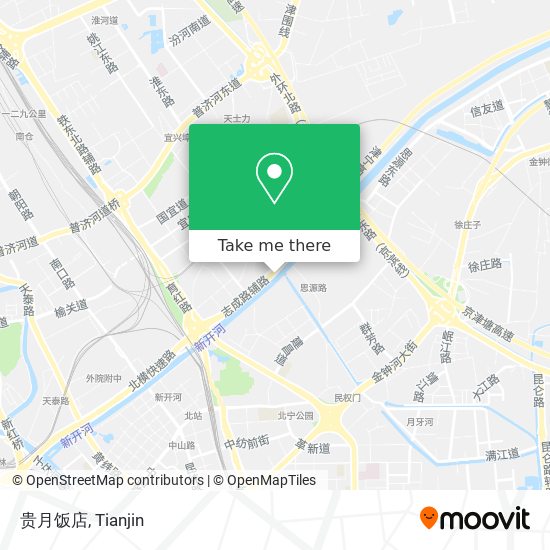 贵月饭店 map
