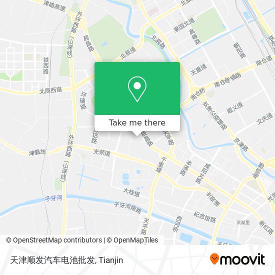 天津顺发汽车电池批发 map