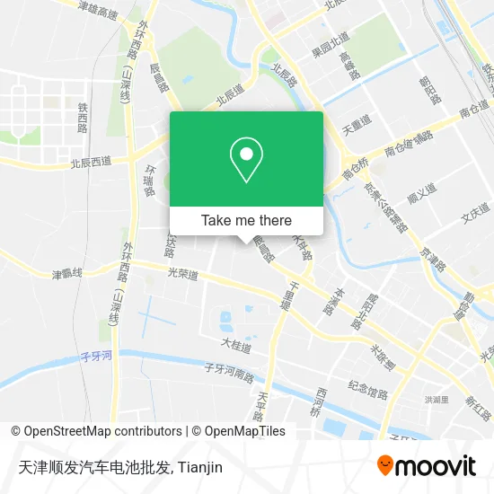 天津顺发汽车电池批发 map