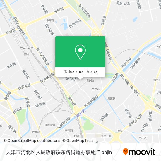 天津市河北区人民政府铁东路街道办事处 map