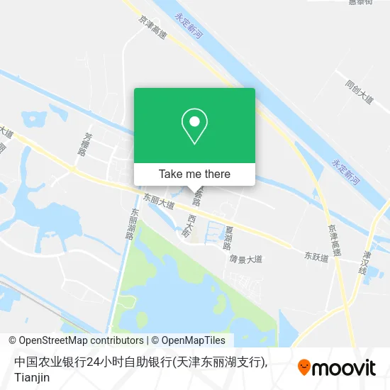 中国农业银行24小时自助银行(天津东丽湖支行) map